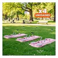 Pack4 Estacion ejercicio multiple rosado rutinas intensivas y diarias